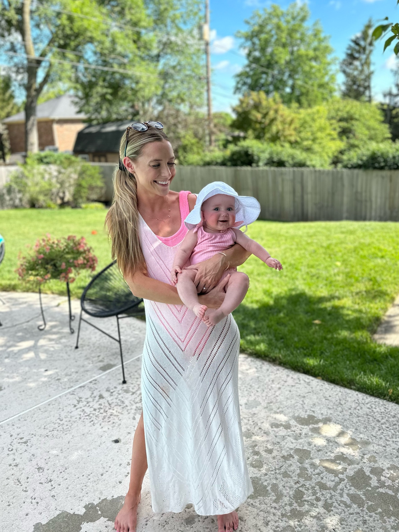 the square neck Hunza G one piece is a MUST.   matching baby girl in her Target suit & Amazon sun hat 💕☀️ 

#LTKbaby #LTKswim #LTKtravel