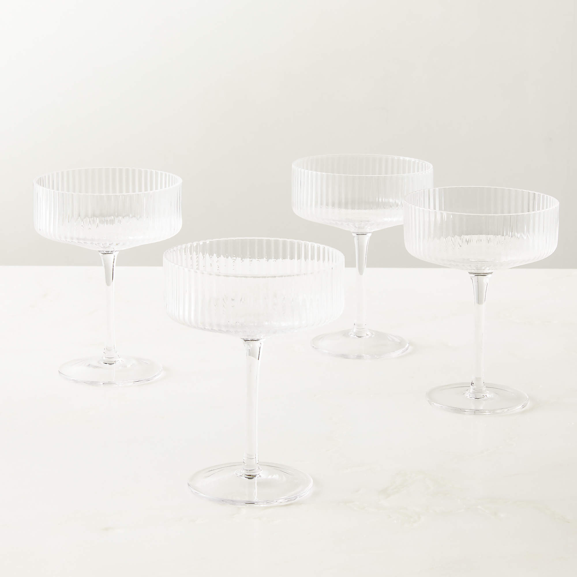 Eve Coupe Cocktail Glass Set of 4 + Reviews | CB2 | CB2