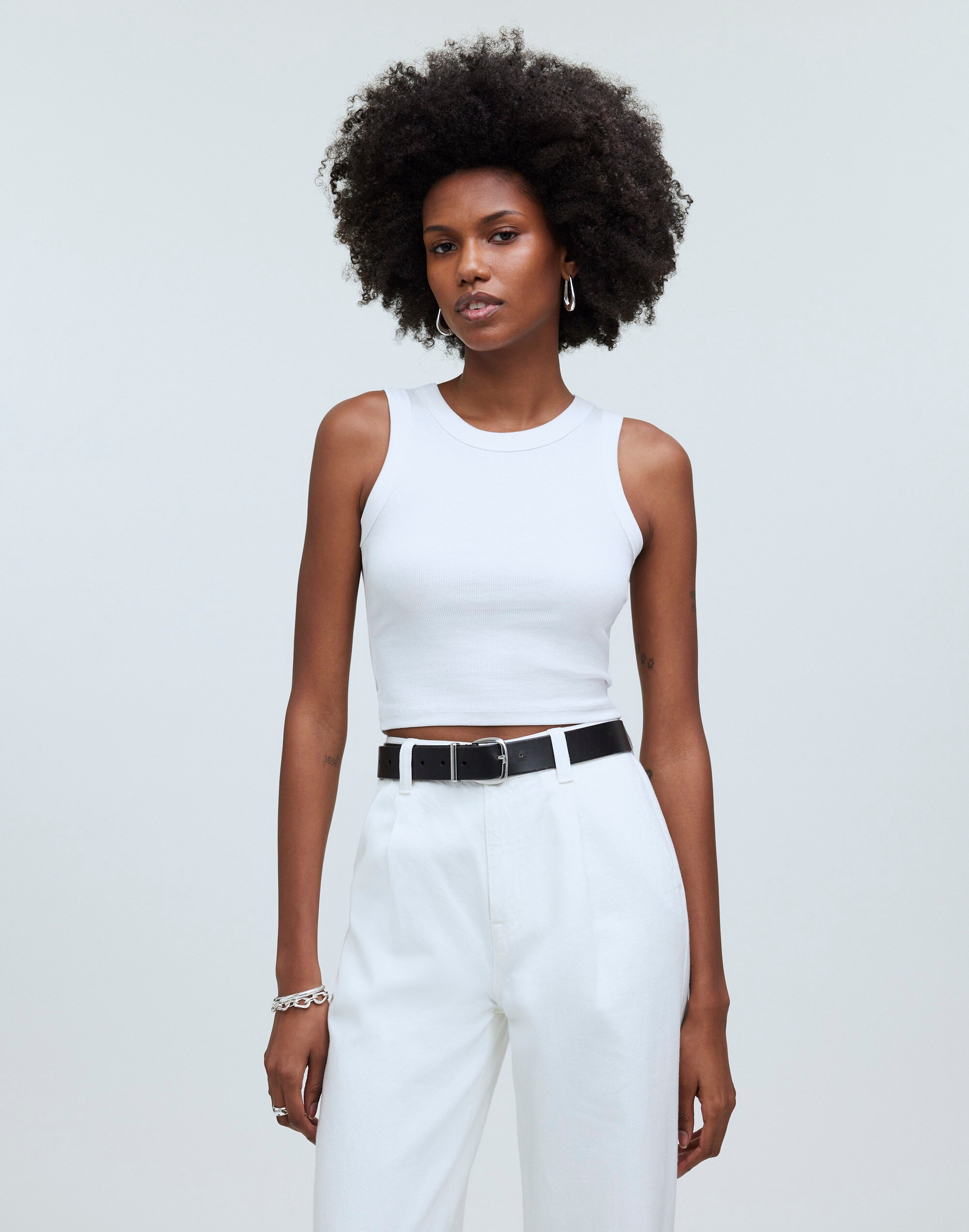 Supima&reg; Rib Crop Tank | Madewell