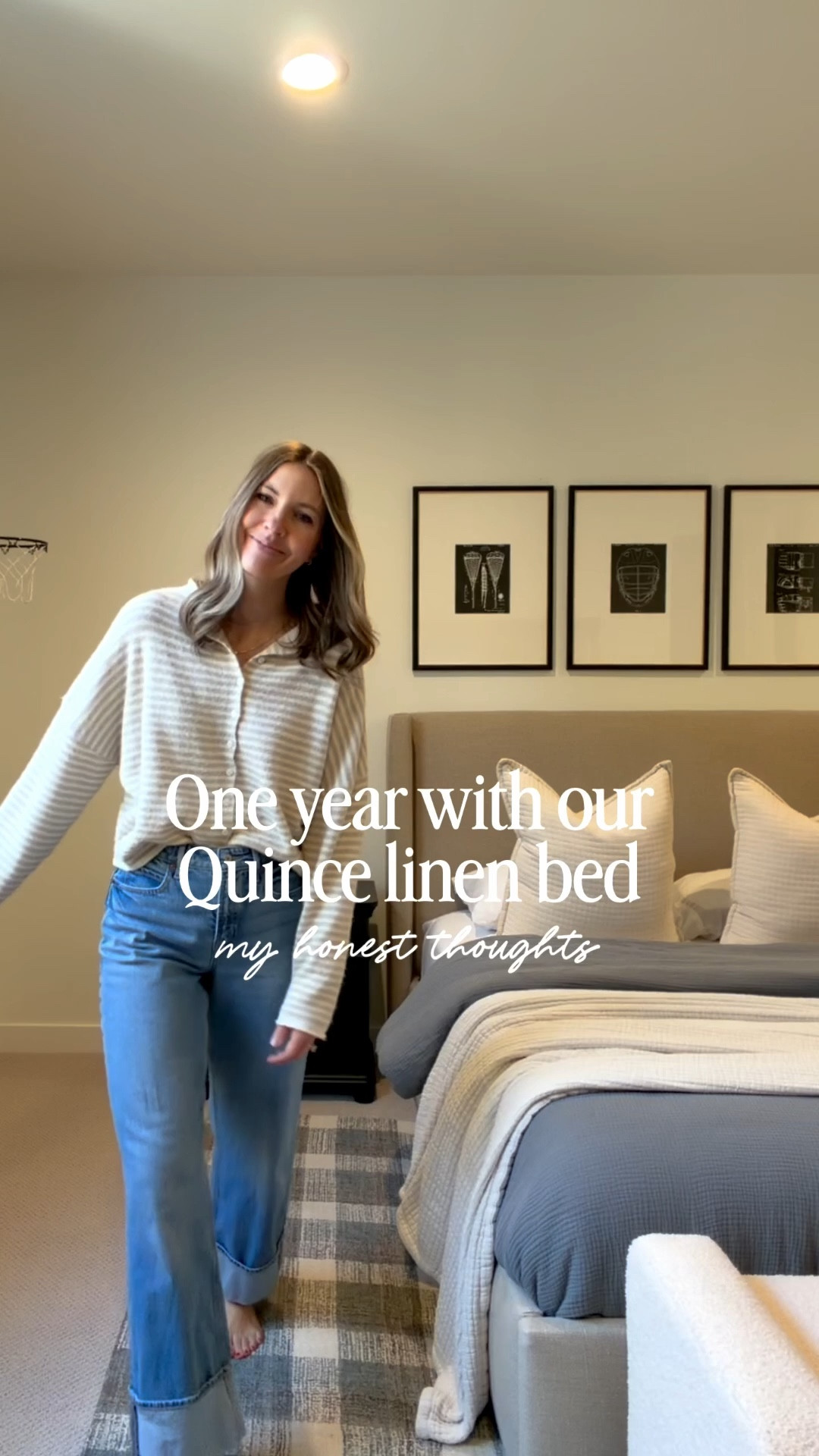 I can’t believe it’s already been one whole year with our Quince bed in my son’s room. I often get asked if I have ever ordered furniture from Quince because ordering online can be scary. 

I honestly can say that we LOVE this bed. It’s 100% linen, available in 2 headboard heights and its platform so no box spring required. It’s held up great with my pre-teen son and has been easy to clean. The only thing I would change is to add drawers to the bottom for more storage 😉 Happy to answer any questions about this bed or the ordering process! The other two boys will be upgrading beds next year, and this one is number one on my list!

#teenroom #boysroom #bedroomdesign #quincebed

#LTKKids #LTKHome