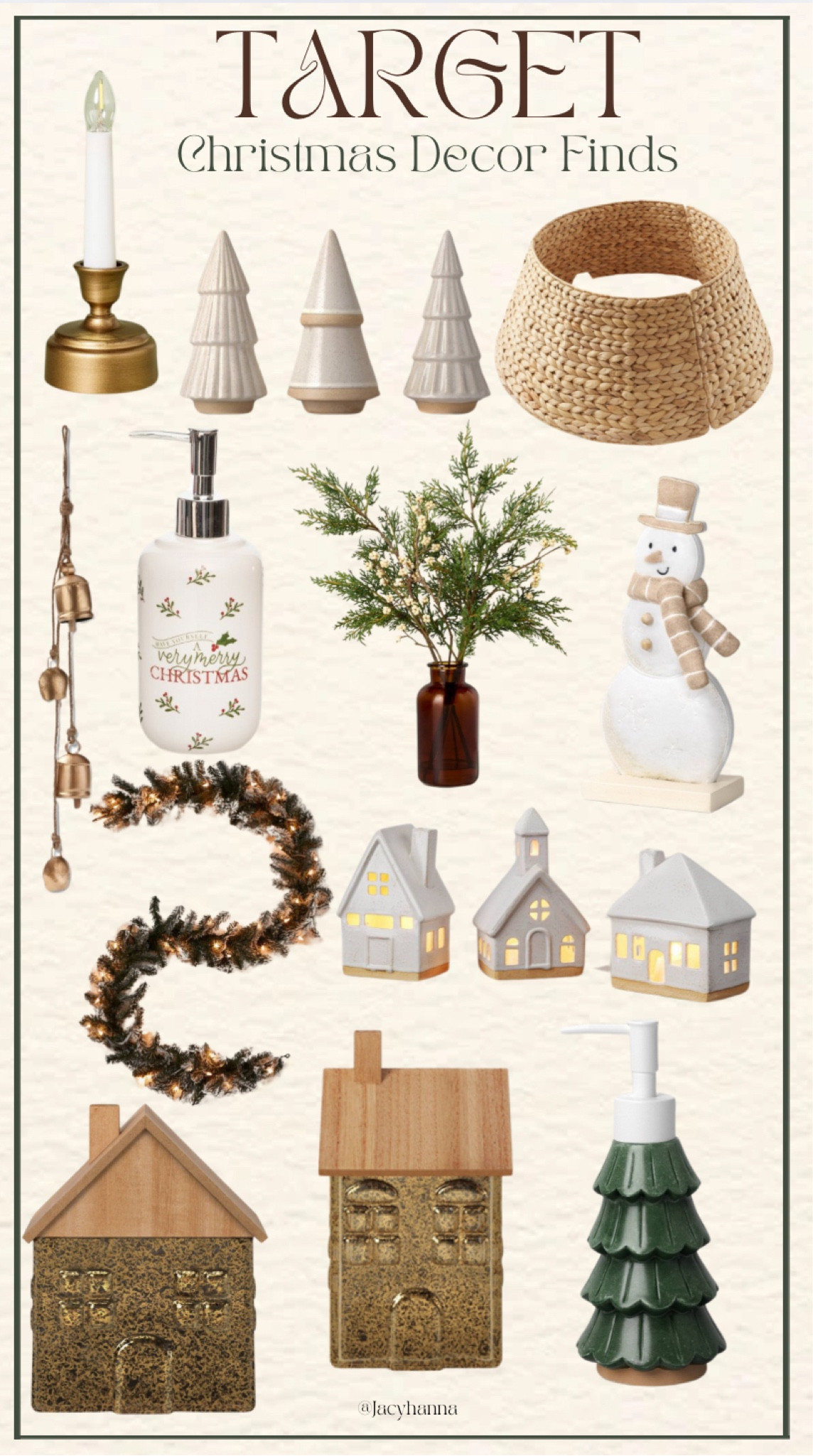 Target Christmas decor 🌲🔔❤️







Target Hayl, Christmas decor, jingle bells, flawless candles, ceramic houses, garland, Christmas tree collar, target finds, faux cranberry stem

#LTKHoliday #LTKHome #LTKSeasonal
