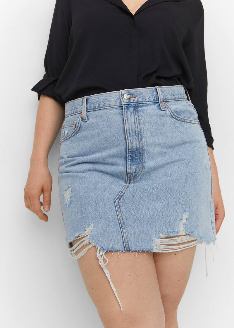 Denim mini-skirt | MANGO (US)