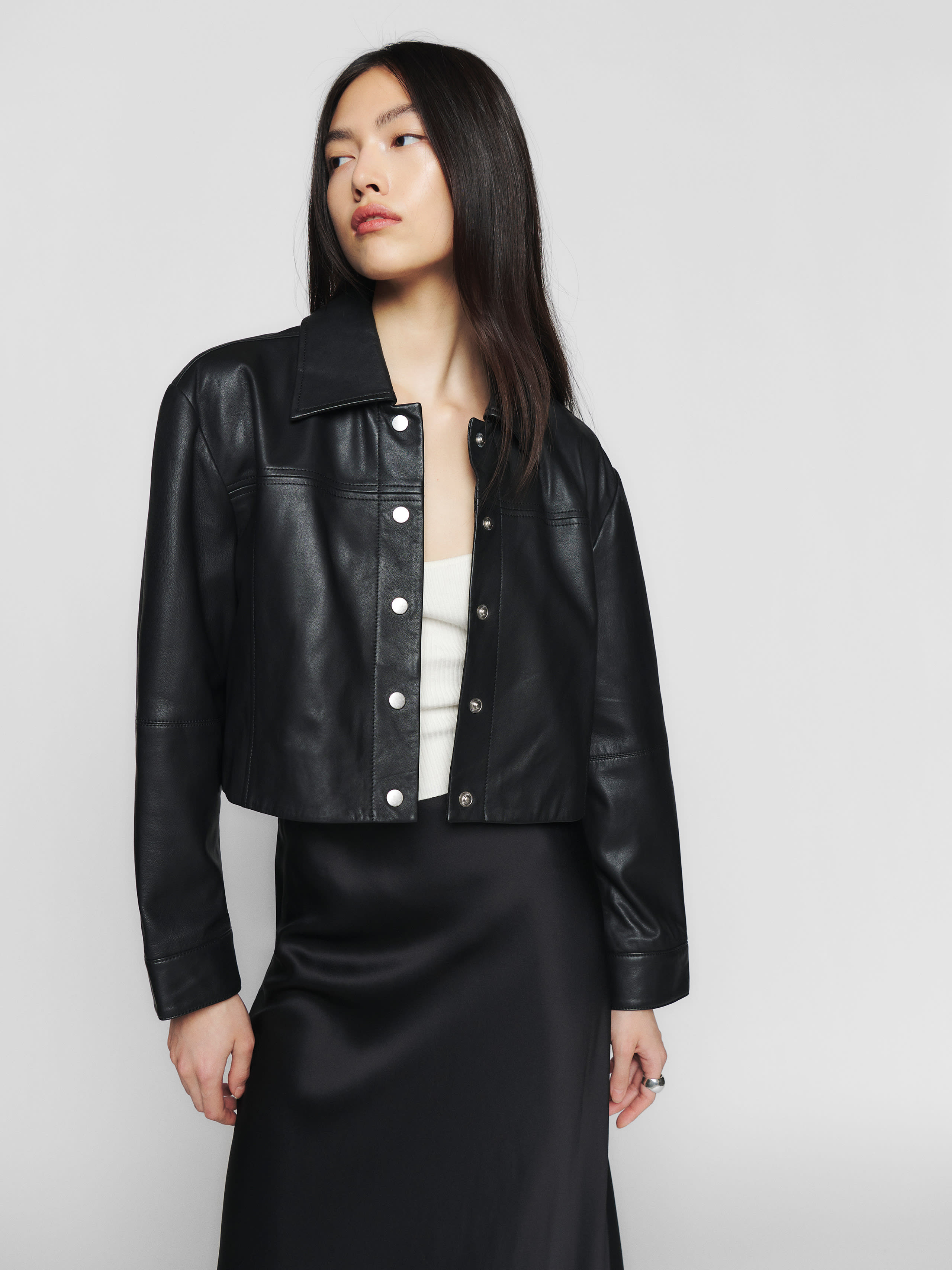 Veda Clarke Leather Jacket | Reformation (Global)