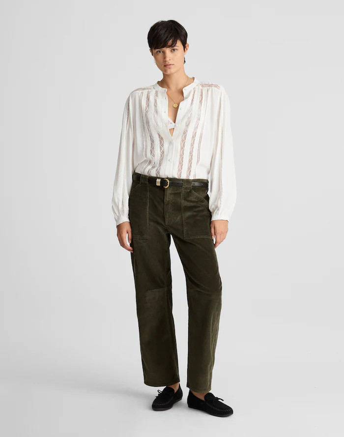 The Darted Barrel-Leg Utility Pant in Corduroy | Madewell