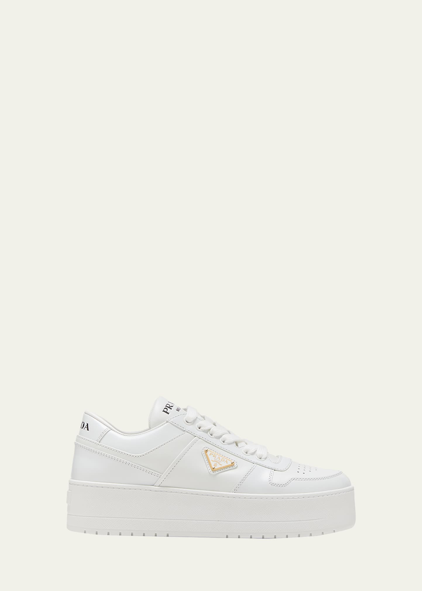 Prada Downtown Leather Low-Top Sneakers | Bergdorf Goodman