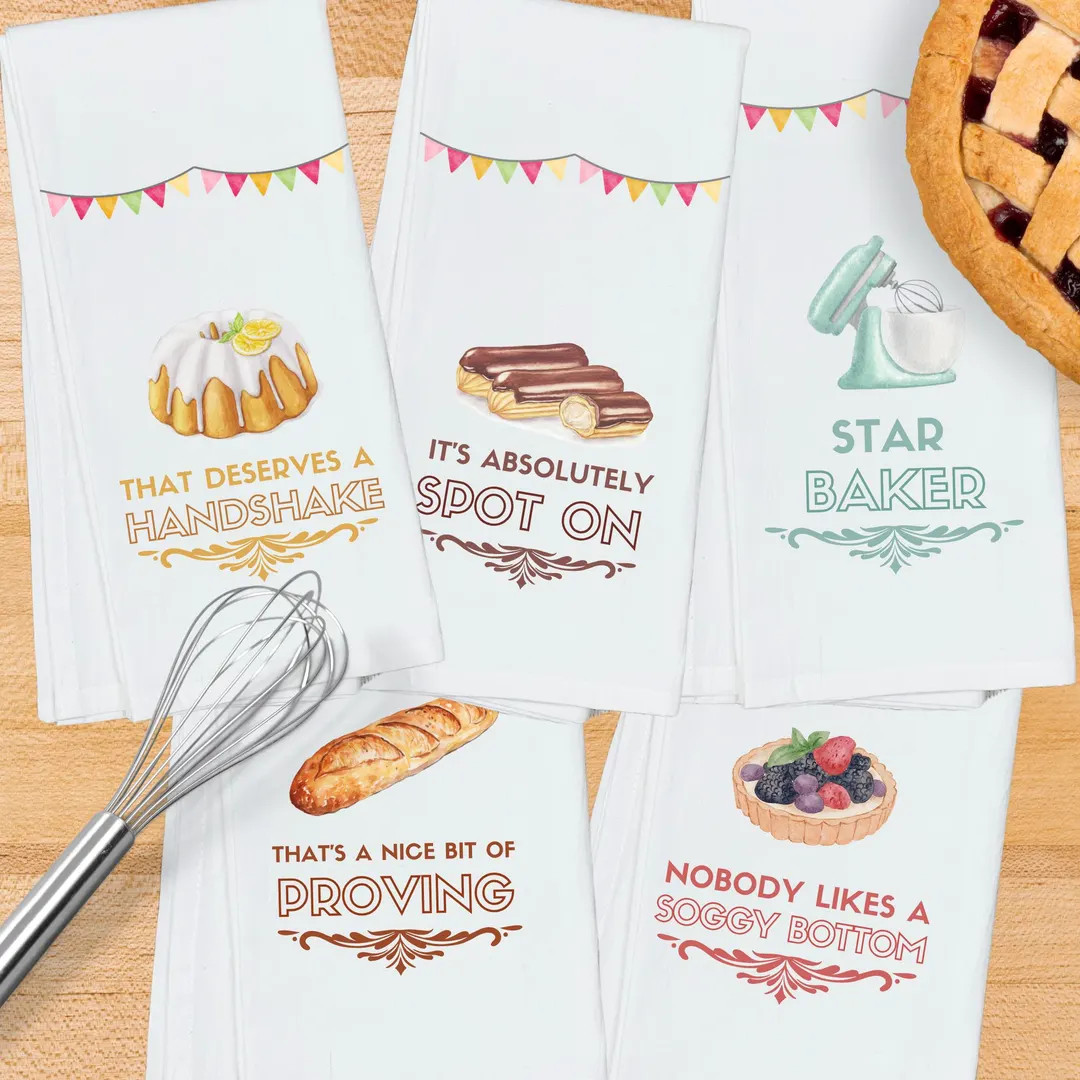 Great British Baking Show Cotton Twill Dish Towels Bake Off Tea Towel Set | Etsy (US)