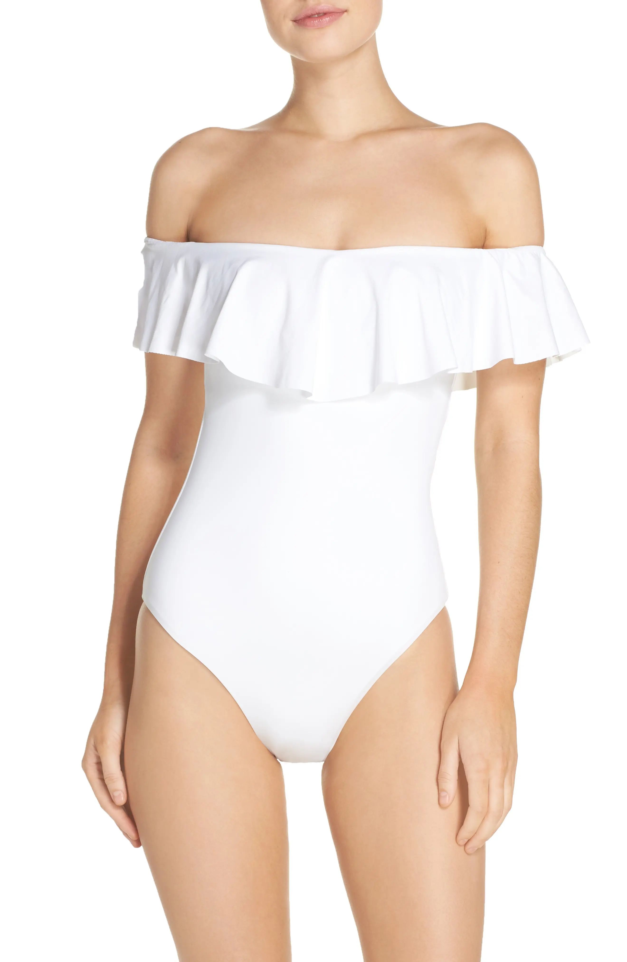 Off the Shoulder One-Piece Swimsuit | Nordstrom