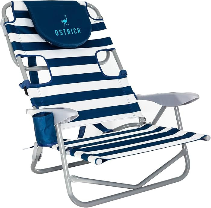 Ostrich On-Your-Back Lightweight Beach Reclining Lounge Lawn Chair w/Backpack Straps, Outdoor Fur... | Amazon (US)