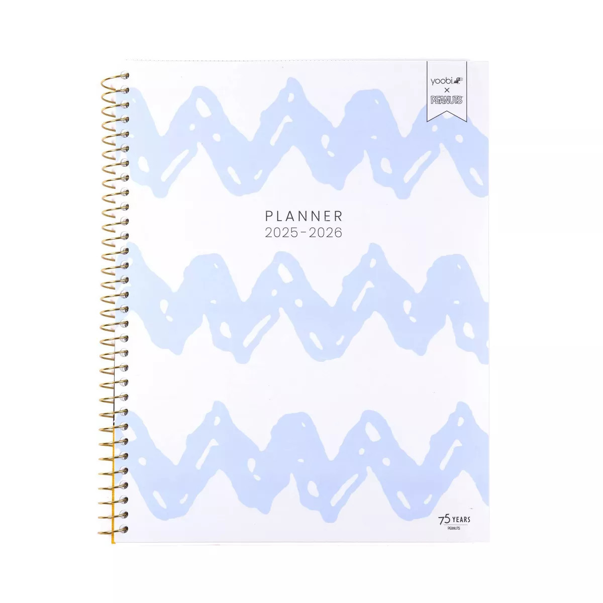 Yoobi 8.5"x11" Peanuts Weekly/Monthly Planner Light Blue Chevron | Target