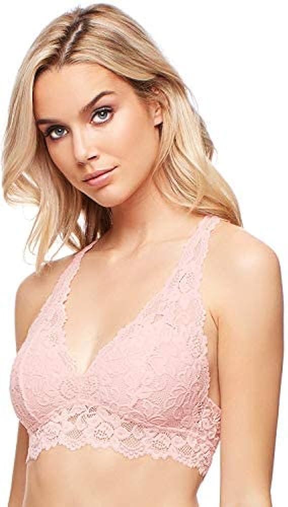 Mia Lace Bralette for Women, Unpadded and Unlined Wireless Bra, Perfect Racerback Everyday Linger... | Amazon (US)