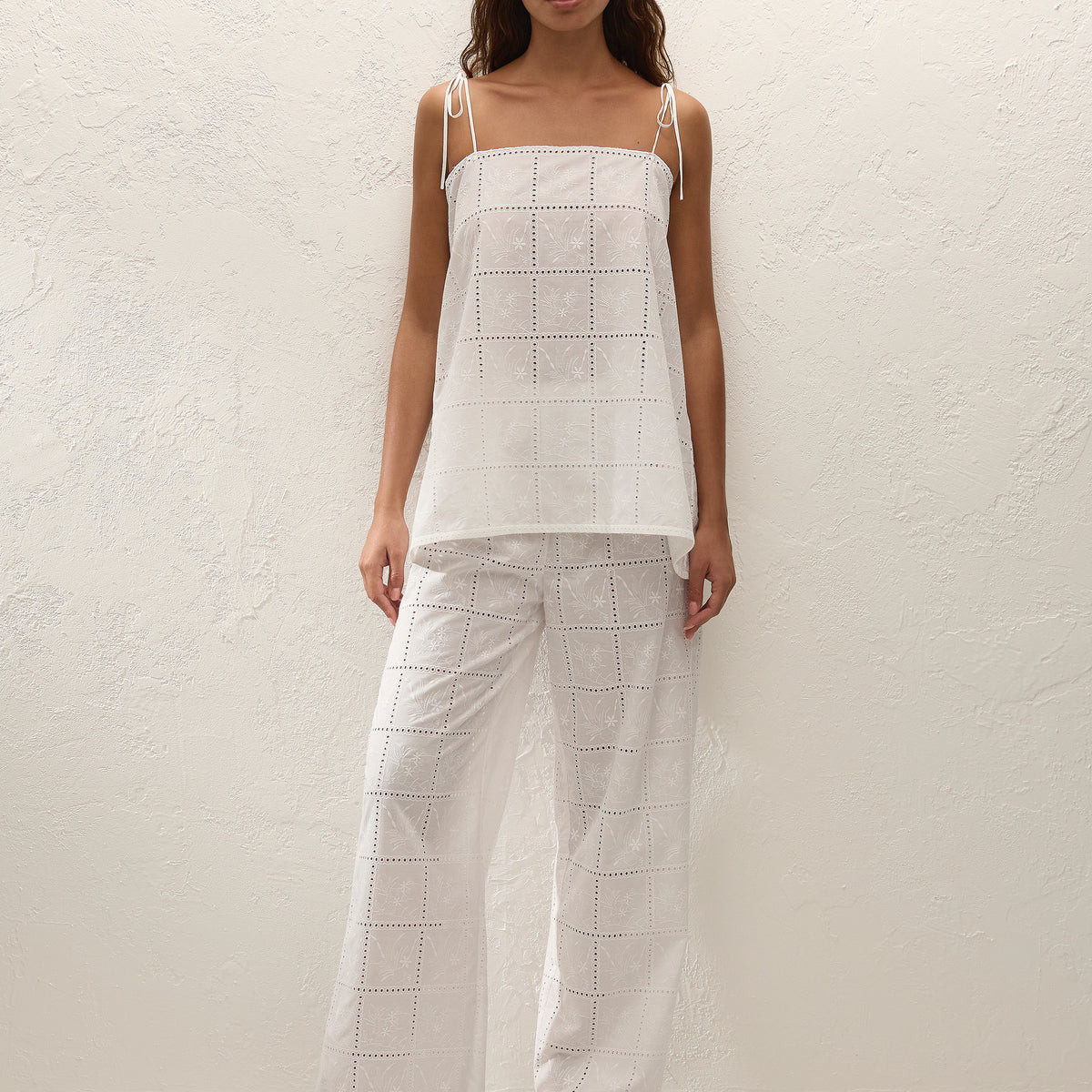 Mora Top Handkerchief Broderie White | Faithfull (AU)