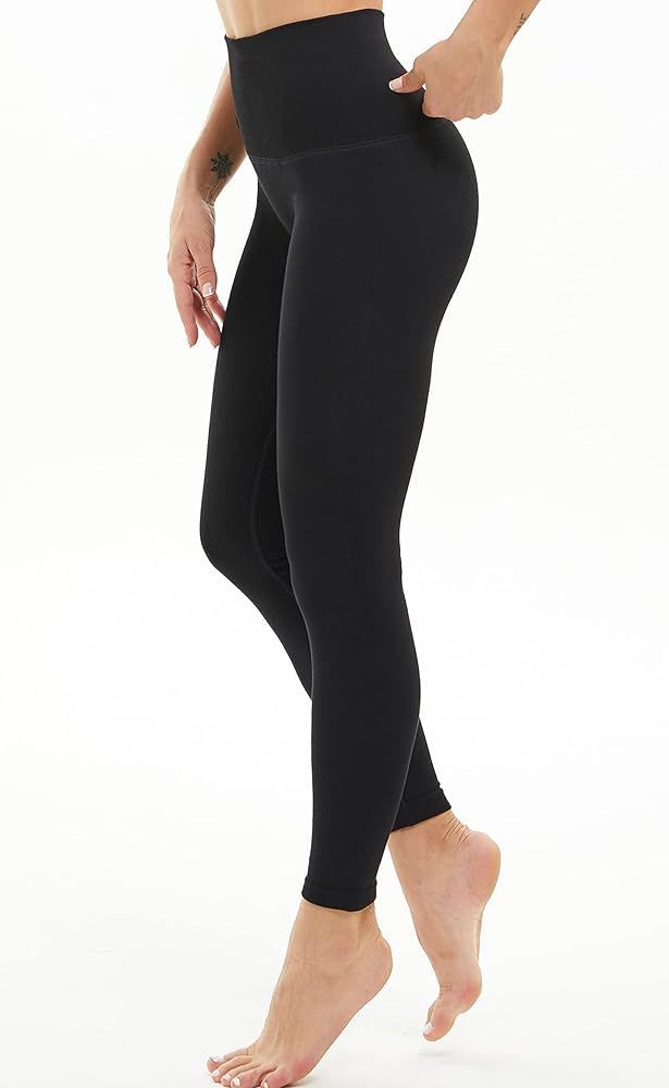 FLINXE Fleece Lined Tummy Control Leggings for Women High Waisted Thick Winter Warm Seamless Slim... | Amazon (US)