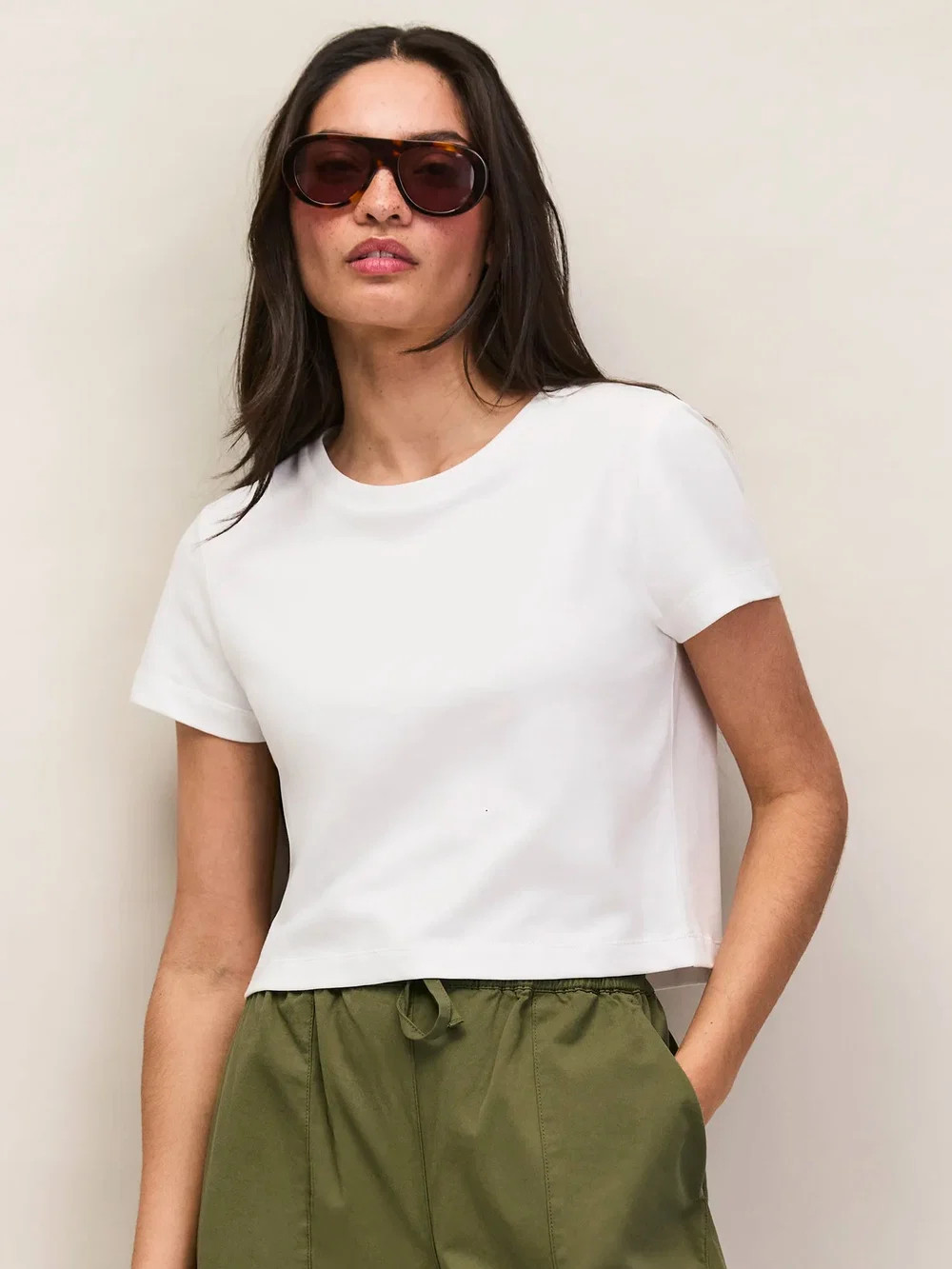 White Cotton Jersey Baby T-Shirt | Ro&Zo