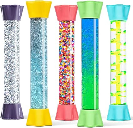 Special Supplies Liquid Motion Bubbler Toy Cool Tubes 5-Pack Colorful Hourglass Timer with Drople... | Amazon (US)