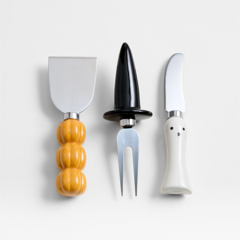Halloween Cheese Knives, Set of 3 | Crate & Barrel | Crate & Barrel