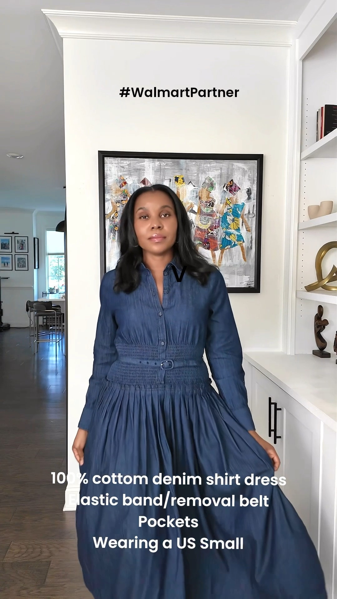 This 100% denim shirt dress is a must have this fall. Priced at under $40. Wearing a size small. Also comes in checkered print. #WalmartPartner

#LTKgrwm #LTKootd #LTKWorkwear