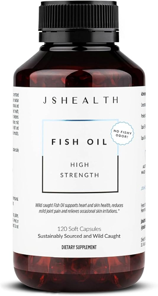 JSHealth High Strength Fish Oil Supplements - Omega 3 Fish Oil - Made with Wild-Caught Fish - Ome... | Amazon (US)