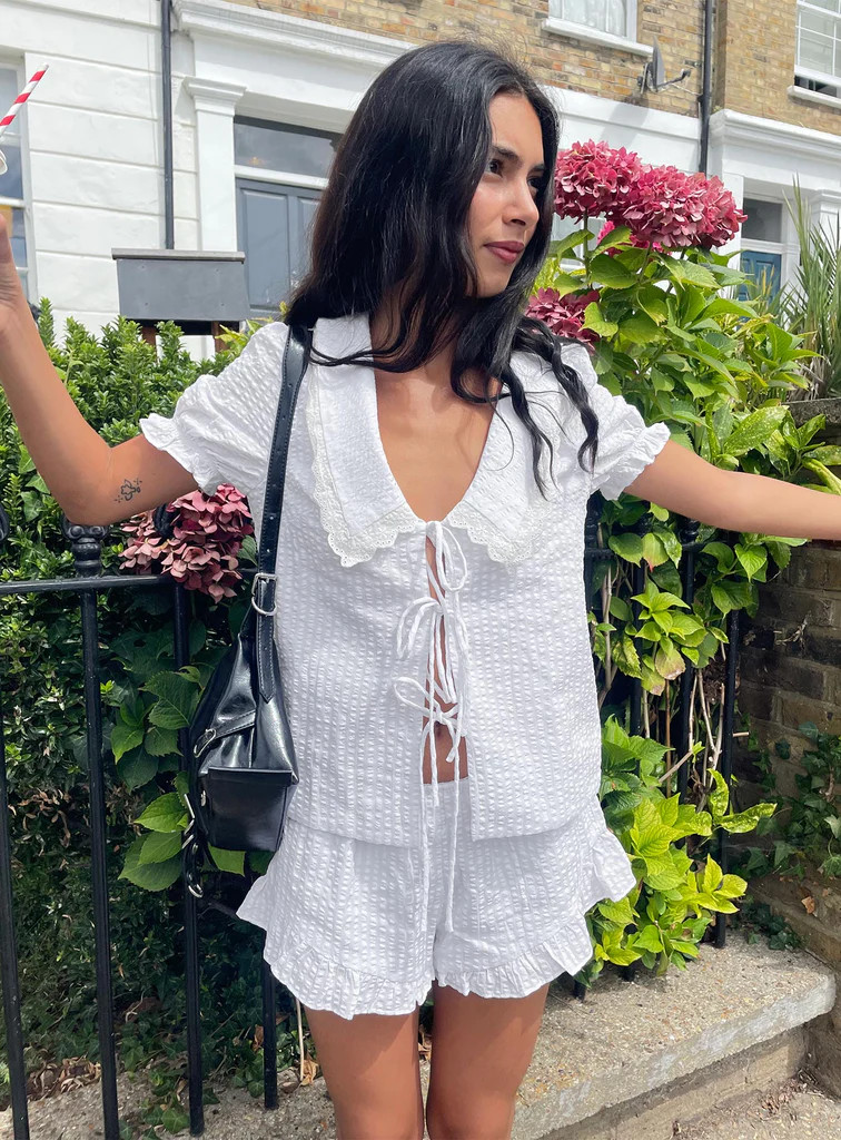 Eternal Sun Collared Set White | Princess Polly US