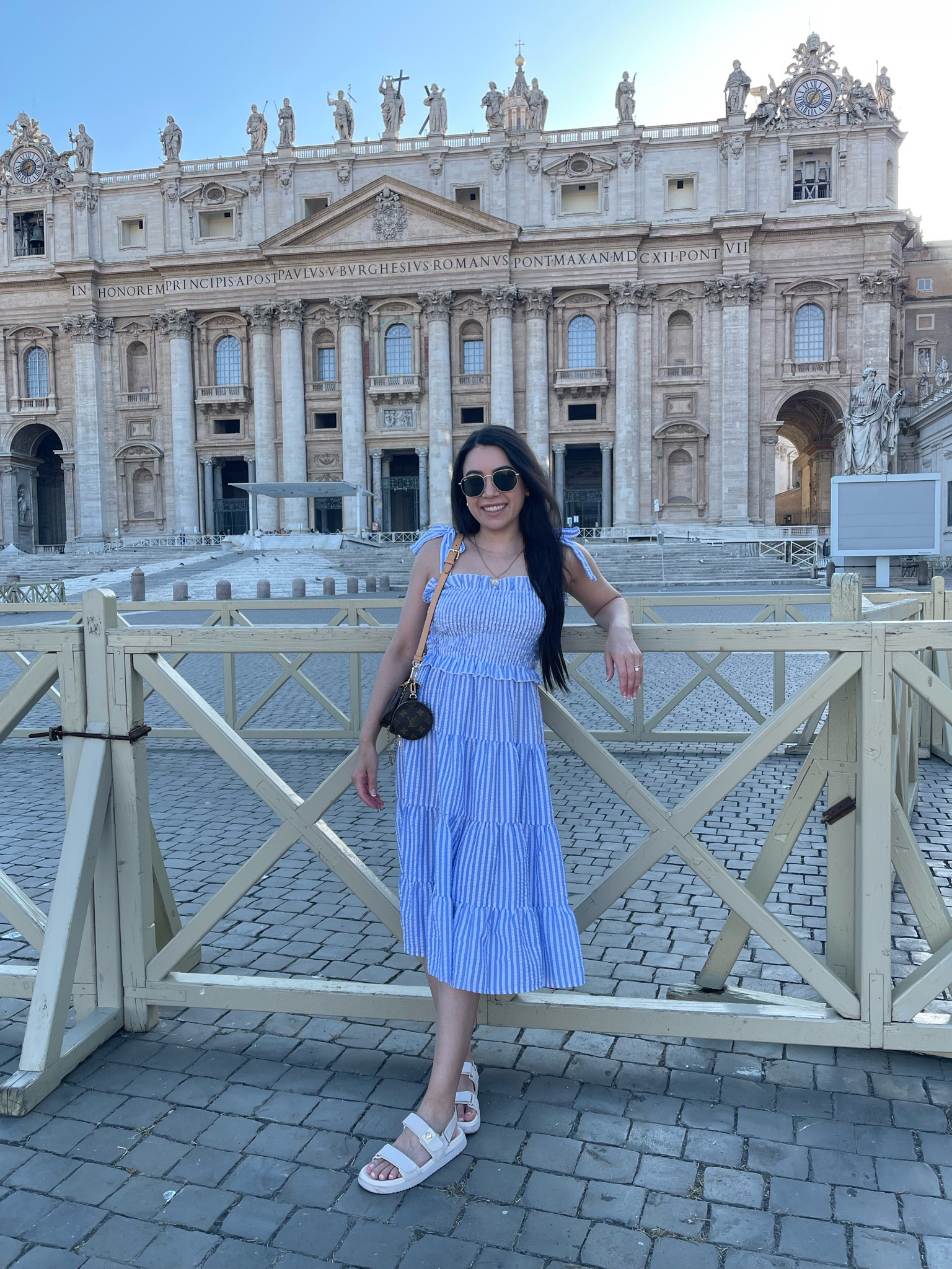 Blue striped dress, perfect for travel & summer 💙#LTKtravel #LTKshoecrush

#LTKSeasonal