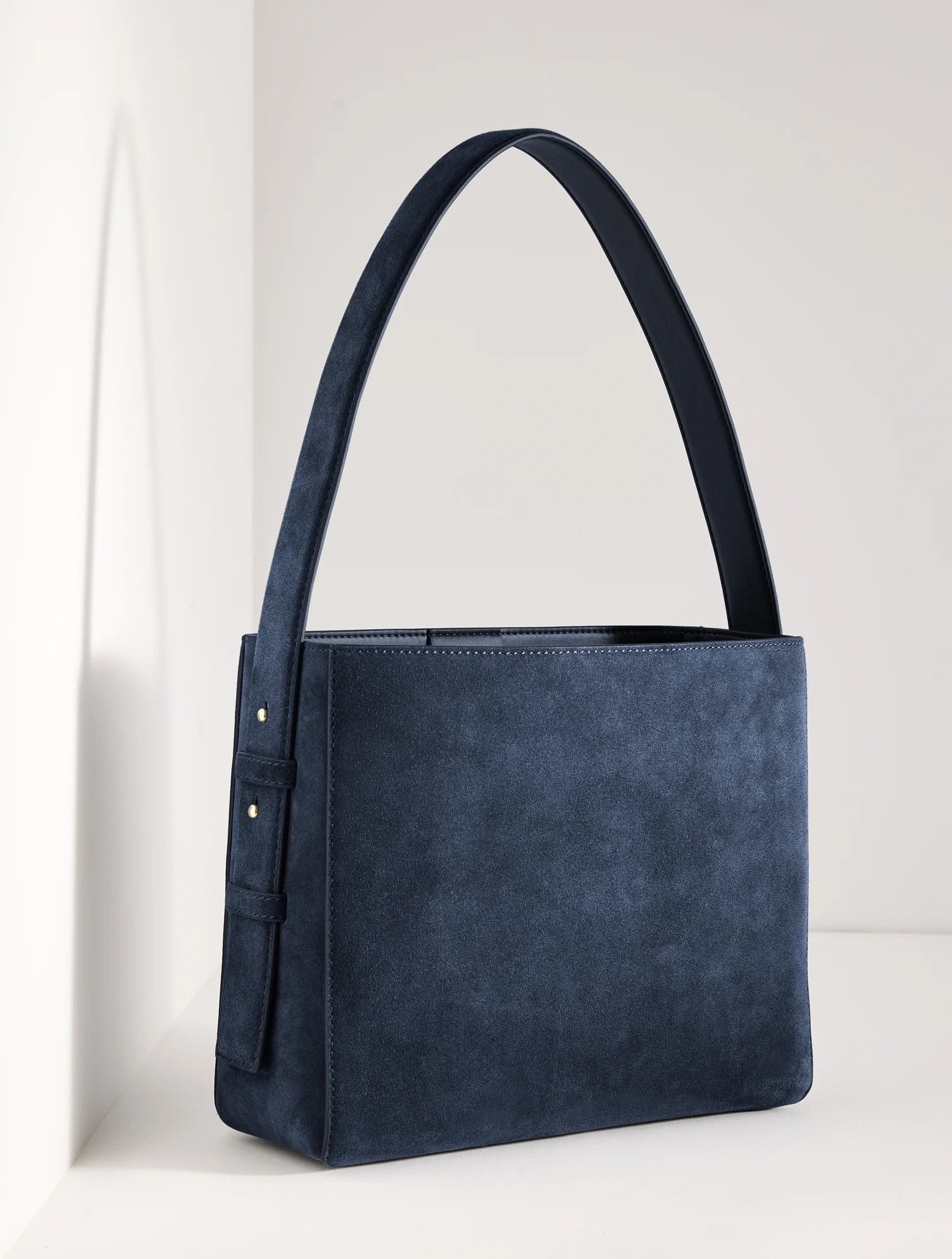 Suede Bucket Bag - Indigo - 001 Talbots | Talbots