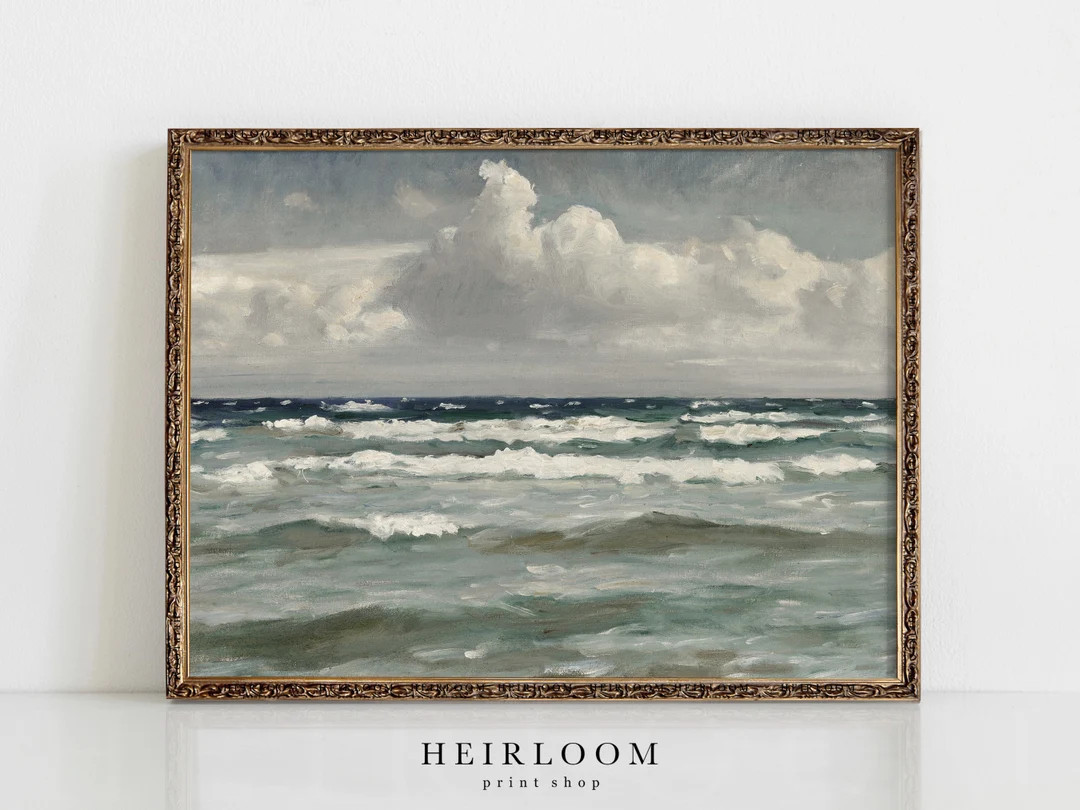 Ocean Print Seascape Danish ART PRINTS Vintage Coastal Art Skagen - Etsy | Etsy (US)