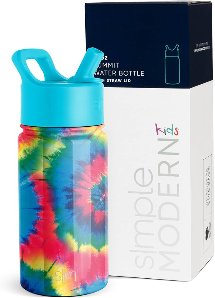 Simple Modern Kids Water Bottle with Straw Lid | Insulated Stainless Steel Reusable Tumbler for T... | Amazon (US)