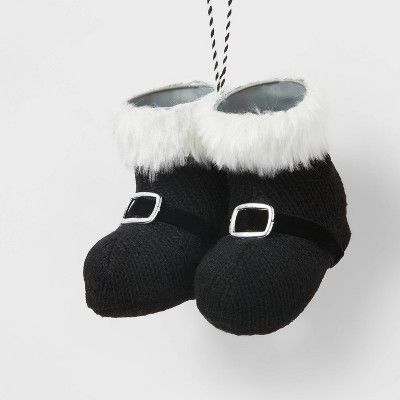 Velvet Boots Christmas Tree Ornament Black - Wondershop™ | Target