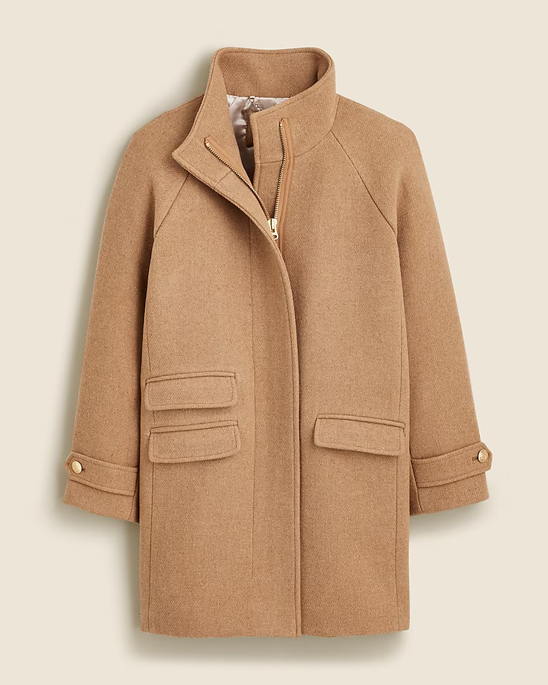 Toscana coat in Italian stadium-cloth wool blend | J. Crew US