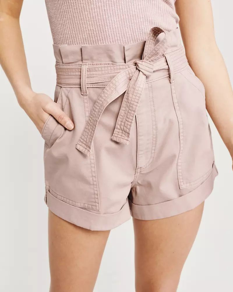 Belted Twill Shorts | Abercrombie & Fitch US & UK