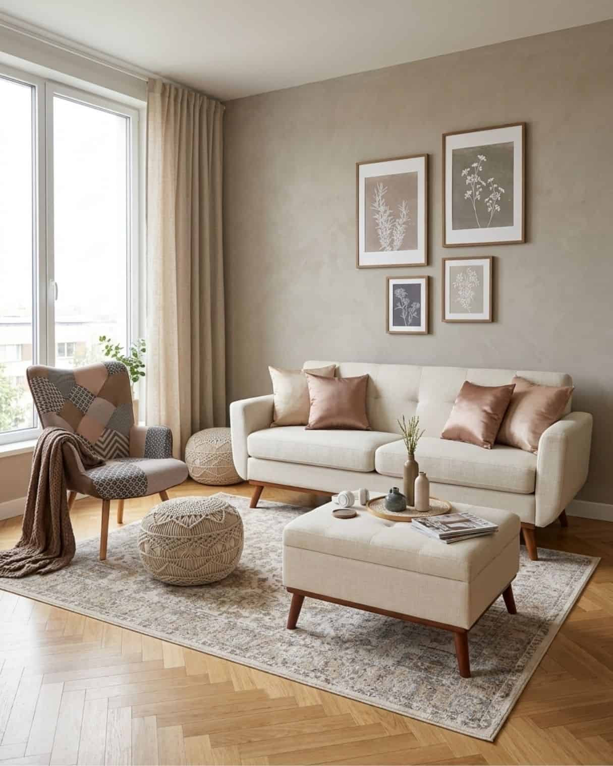 Small living room design with cream and blush tones.

The mood board features furniture & decor from Amazon. The mockup is an approximation of how this mood board design could look in a home.

#LTKHome