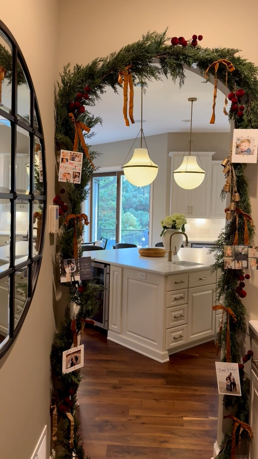 A little holiday sparkle ✨

Bows, berries & bells intertwined between the doorway garland — because the details make it feel extra cozy this time of year.

Our exact garland is sold out, but we linked a beautiful alternative that gives the same timeless look. 🤍🎄

#LTKSeasonal #LTKHoliday #LTKHome