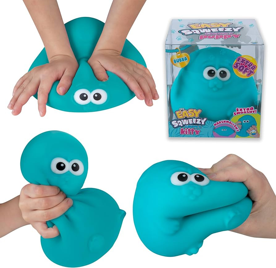 ORB Easy Sqweezy Bubba The Chunky Puppy - Big Slow Rising Squishy Chubby Blue Toy Dog - Extra Sof... | Amazon (US)