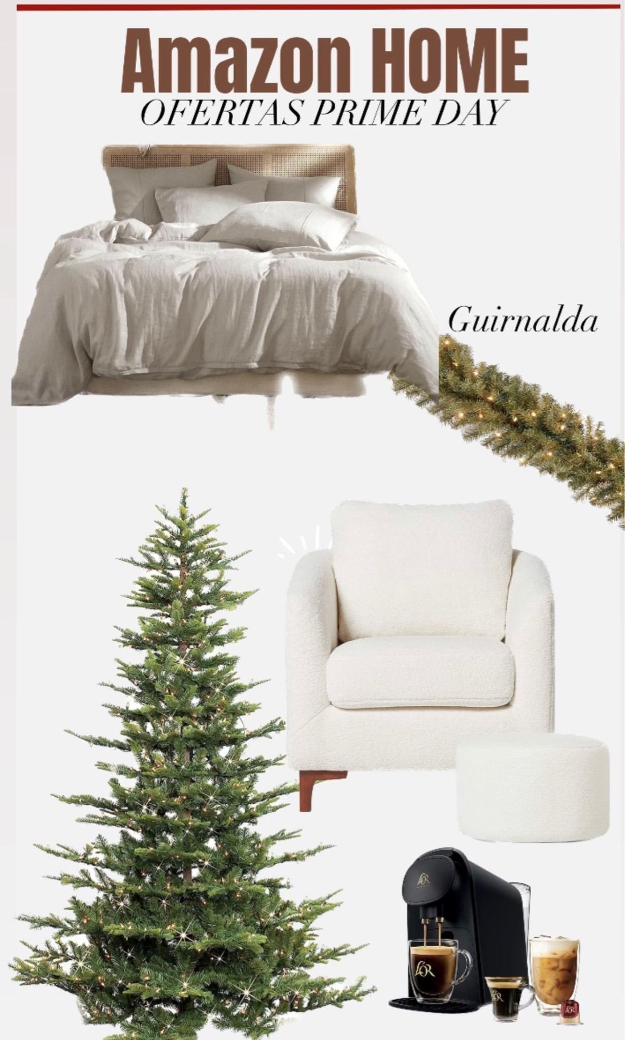 I have this Christmas tree 🎄 and is so beautiful! Pre-lit and perfect high. Take advantage of prime day sale! Chair with ottoman and beautiful quilt.  Coffee station needs! 
#christmas #homedecor 

#LTKhome #LTKxPrime #LTKHolidaySale