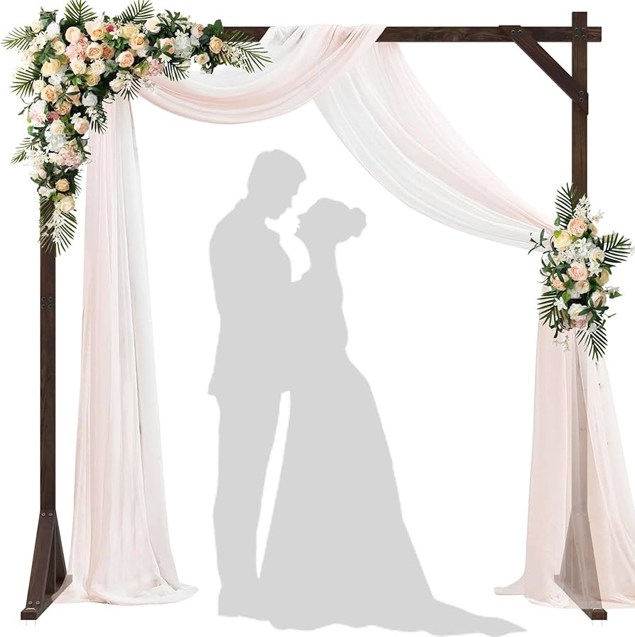 7.2FT Wedding Arch Square Wood Wedding Arches for Ceremony Wooden Wedding Arbor Backdrop Stand fo... | Amazon (US)
