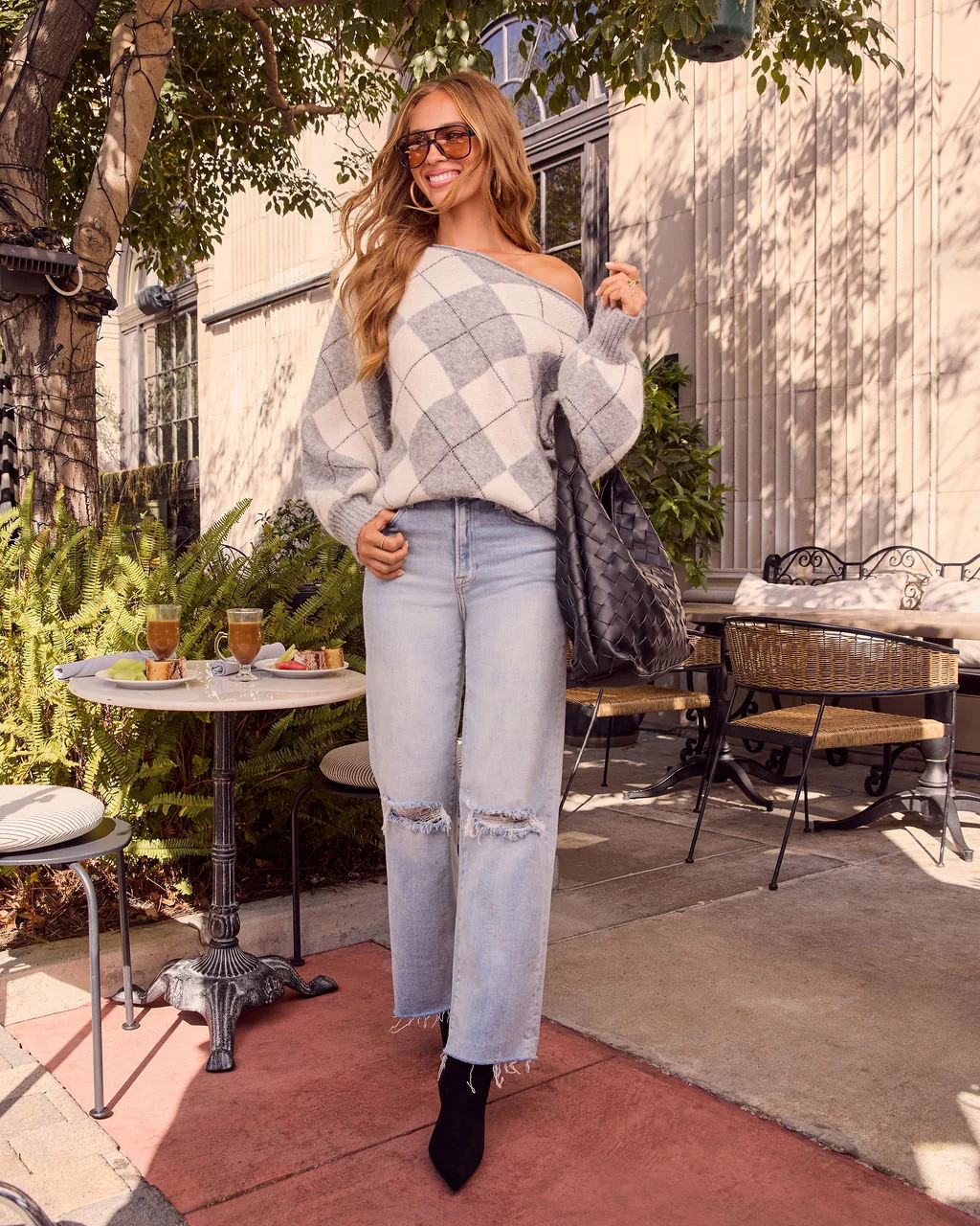 Changing Seasons Knit Argyle Sweater | VICI