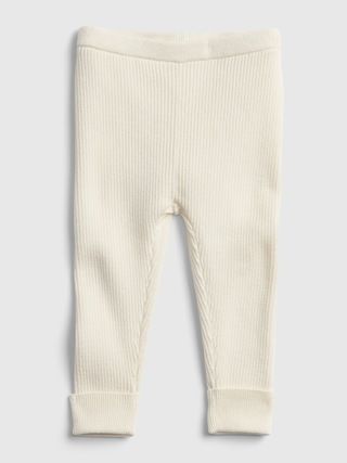 Baby Ribbed-Knit Sweater Leggings | Gap (US)