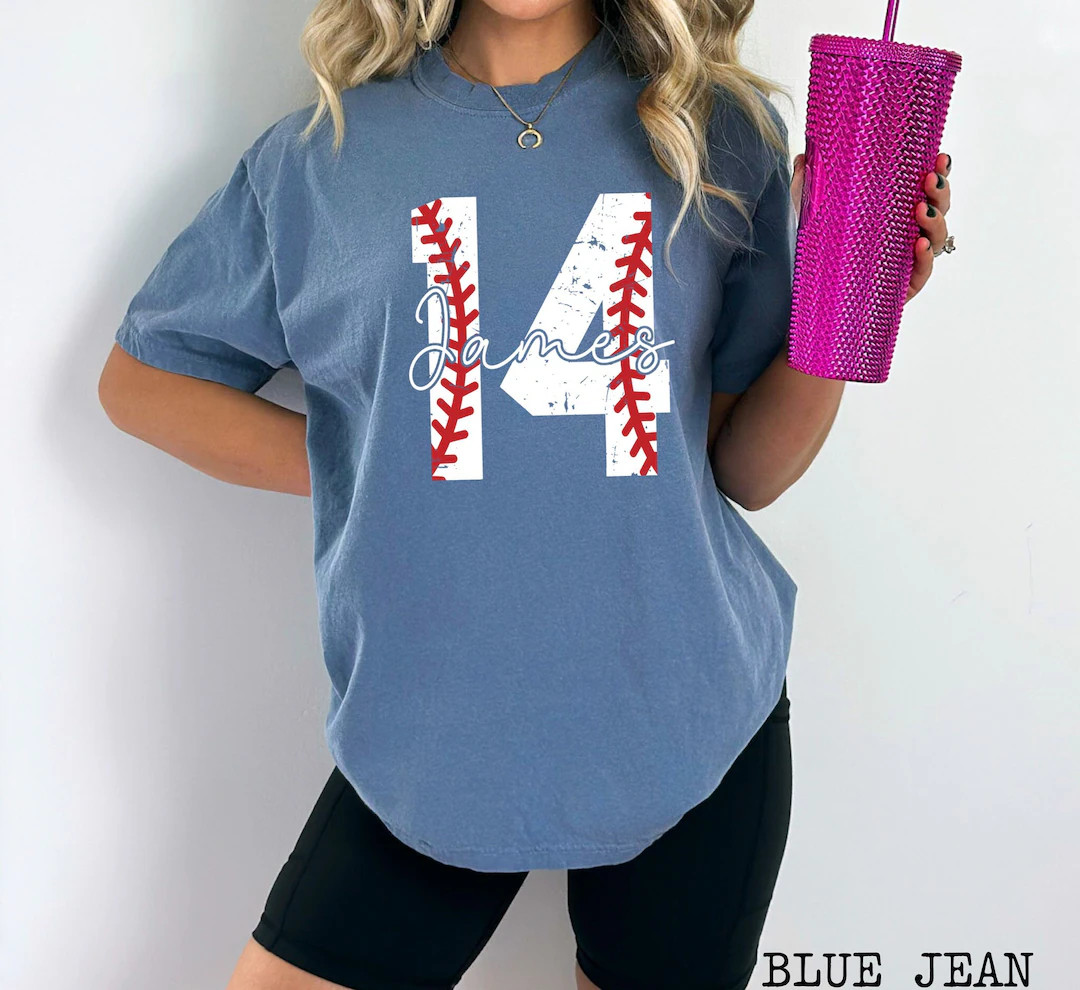 Comfort Colors, Baseball Numbers Shirt, Custom Baseball Shirt, Personalized Baseball Number Shirt... | Etsy (US)