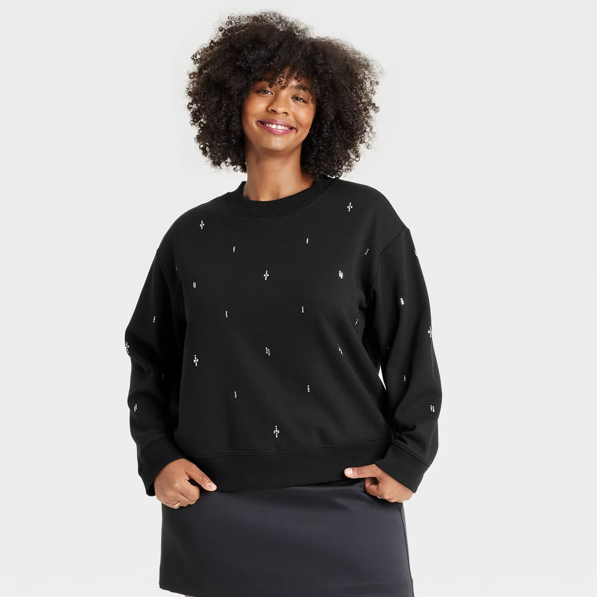 Women's Rhinestone Sweatshirt - A New Day™ | Target