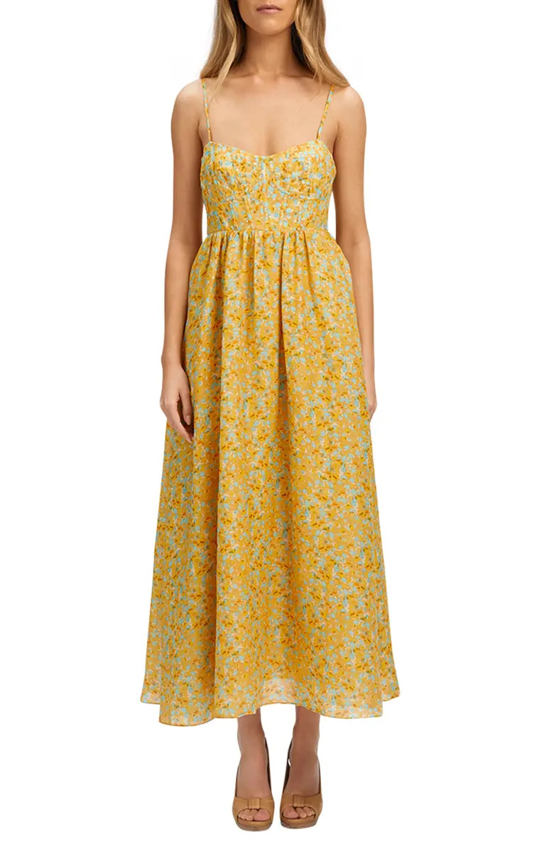 Milika Floral Print Sleeveless Midi Dress | Nordstrom
