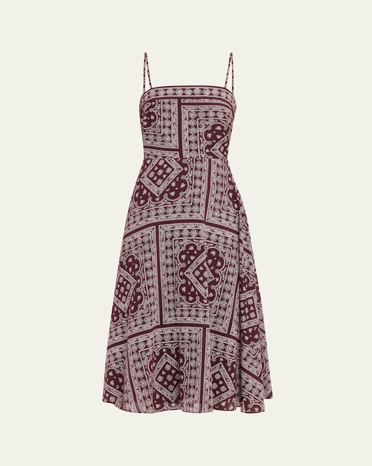 Kitt Bandana-Print Midi Dress | Bergdorf Goodman