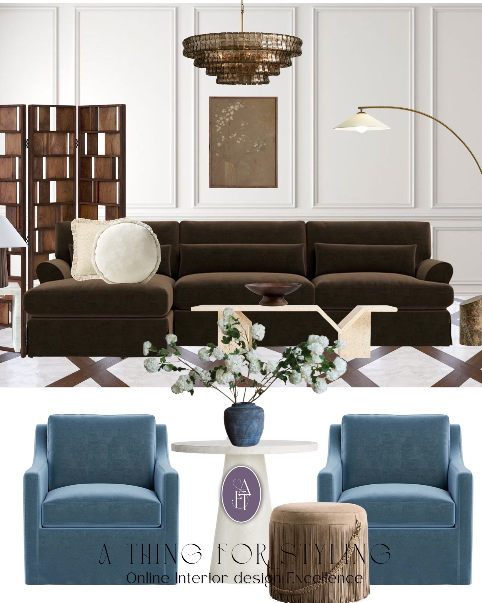 Elegant brown living room design

#LTKHome