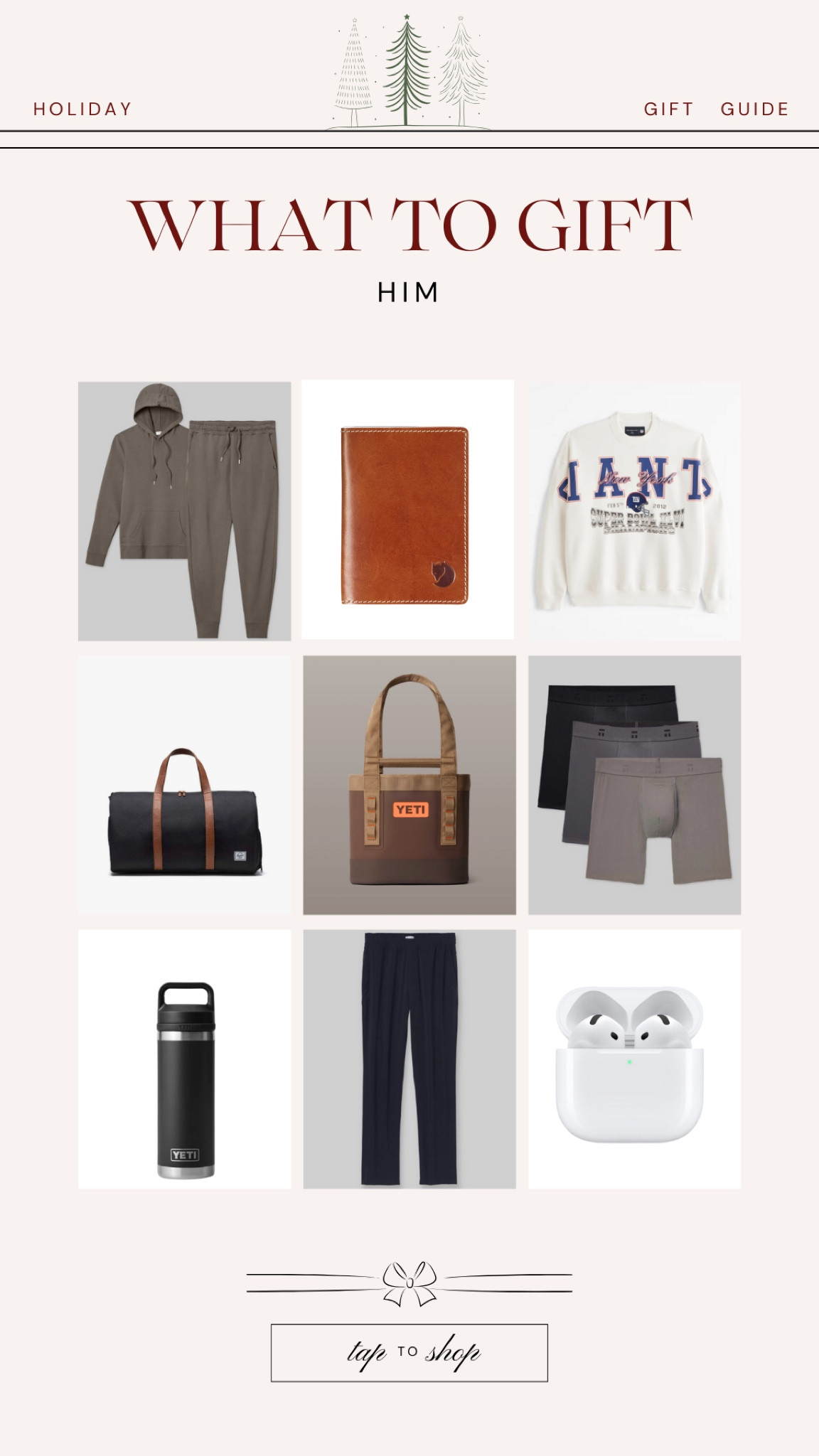 Gift guide for him!

#LTKMens #LTKGiftGuide #LTKHoliday