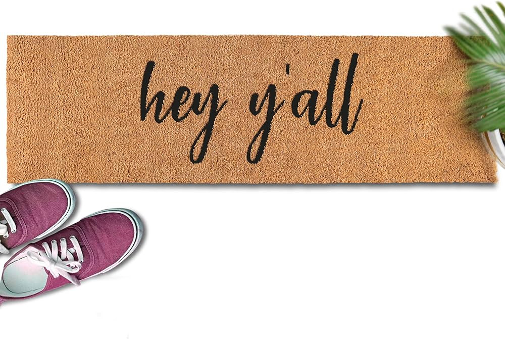 Hey Y'all Large Door Mat 50x15 Inch, Large Front Door Mat Outdoor Entrance, Long Door Mat, Long F... | Amazon (US)