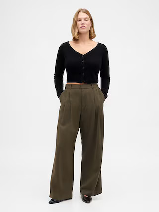 Curvy 365 High Rise Pleated Trousers | Gap (US)
