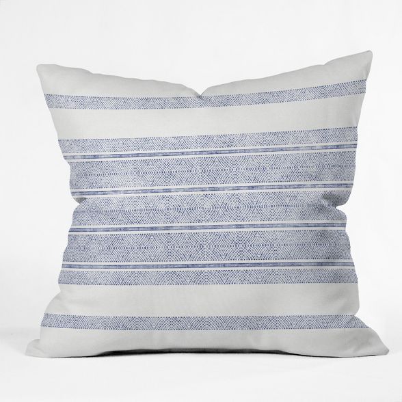 Holli Zollinger Capri Stripes Square Throw Pillow Blue - Deny Designs | Target