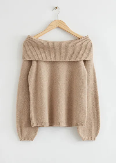 Chunky Off Shoulder Wool Sweater | & Other Stories US