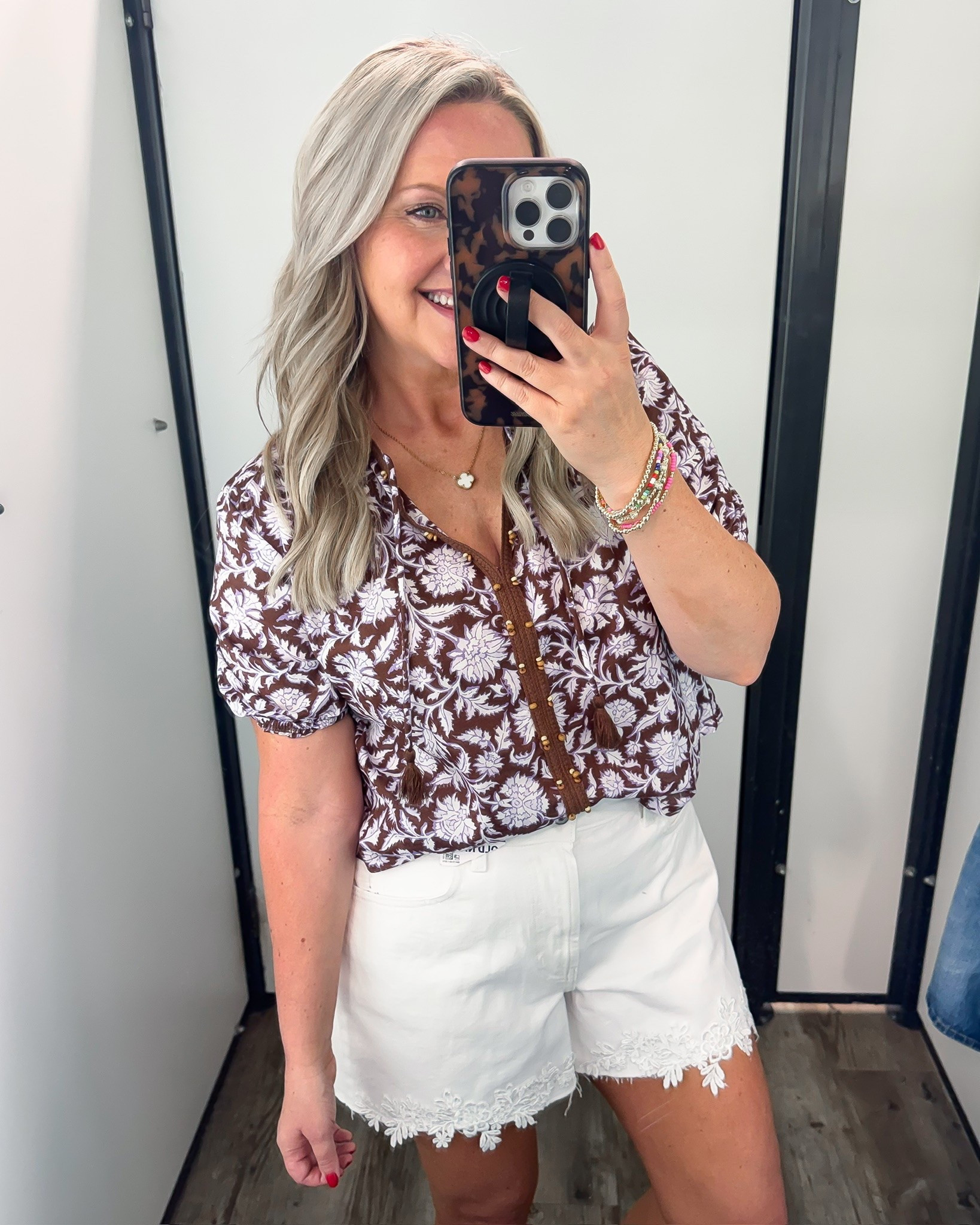 This short sleeve beaded top paired with white shorts is the perfect mix of casual and chic for summer outings or brunch dates. Light, breezy, and effortlessly stylish for sunny days. 

Short sleeve beaded top, white shorts, summer outfit, casual chic, breezy style, brunch ready, everyday summer look, lovelylifestyling

#LTKSeasonal #LTKmomlife #LTKOver40