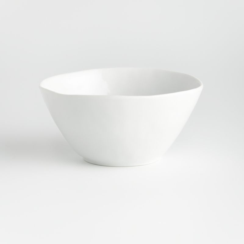 Mercer White Ceramic Cereal Bowl + Reviews | Crate & Barrel | Crate & Barrel