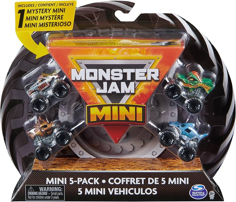 Monster Jam, Official Mini 5-Pack with Mystery Collectible Monster Truck, 1:87 Scale, Kids Toys f... | Amazon (US)