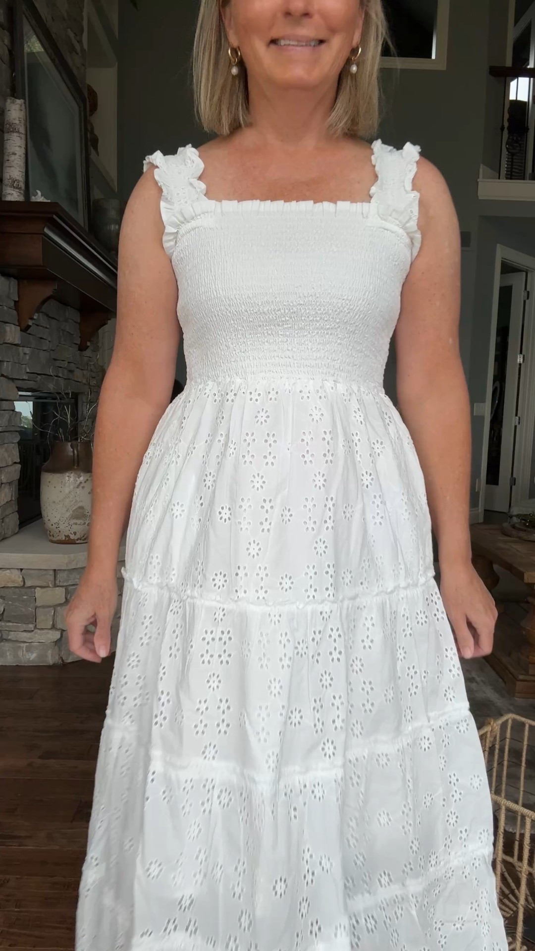 Sharing the new dress I wore in Las Vegas this last weekend. It is a really pretty eyelet dress that can be dressed up or down depending on layering pieces. It is a great quality material and also comes in navy or black. The Jean jacket is also new. I am impressed by the quality of it and love the wash. It’s a great layering staple piece to have going into fall that will pair well with many outfits. You can shop this look through the link in my Instagram bio or on the post page of my YouTube channel 

#LTKOver40